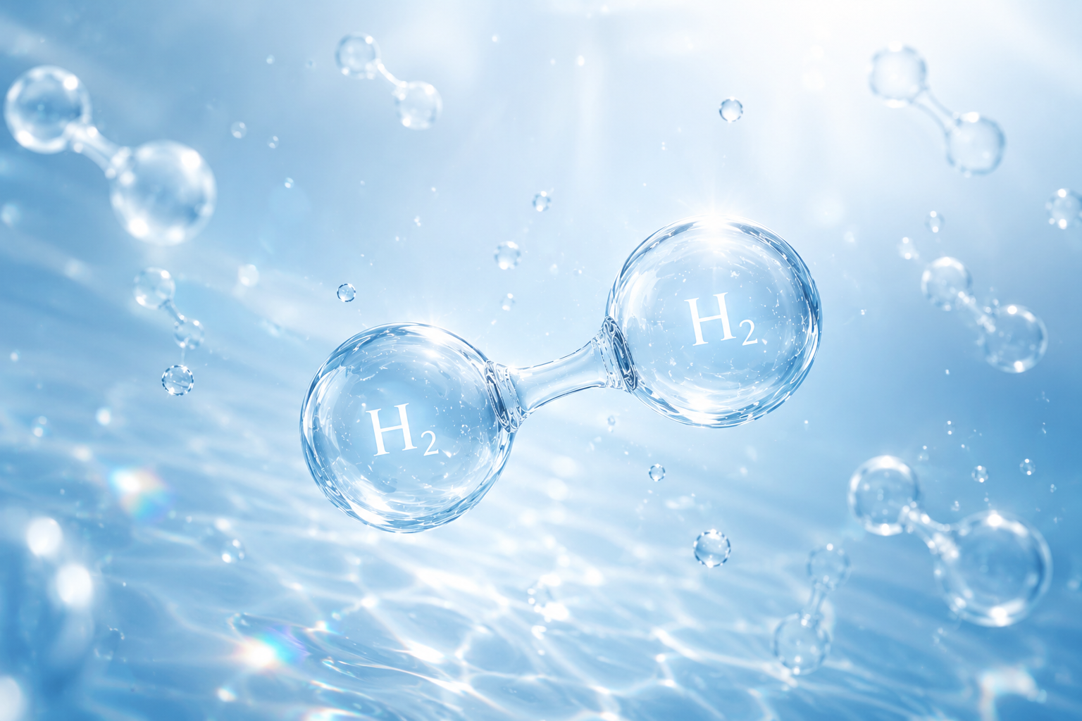 分子状水素H2のイメージ